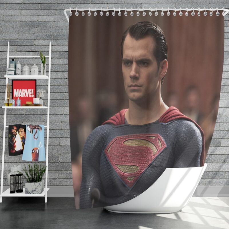 Superman Henry Cavill in Dawn of Justice Shower Curtain