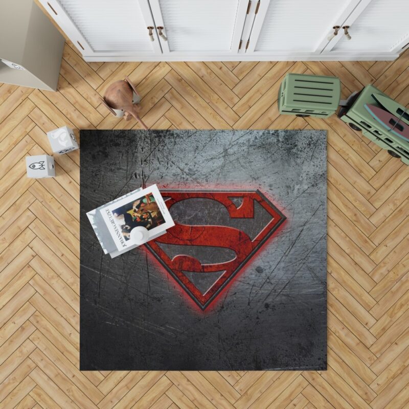 Superman Logo DC Comics Bedroom Living Room Floor Carpet Rug