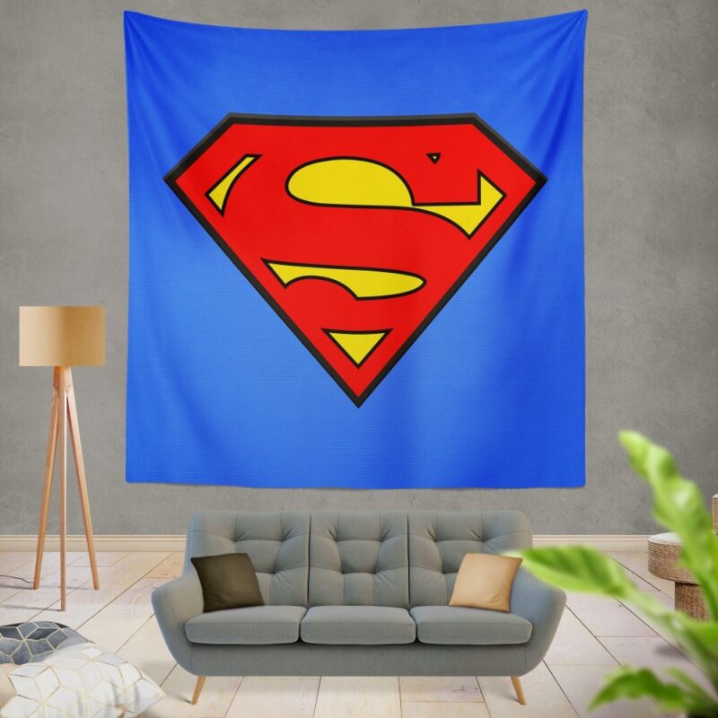 Superman Logo DC Comics Justice League Wall Hanging Tapestry