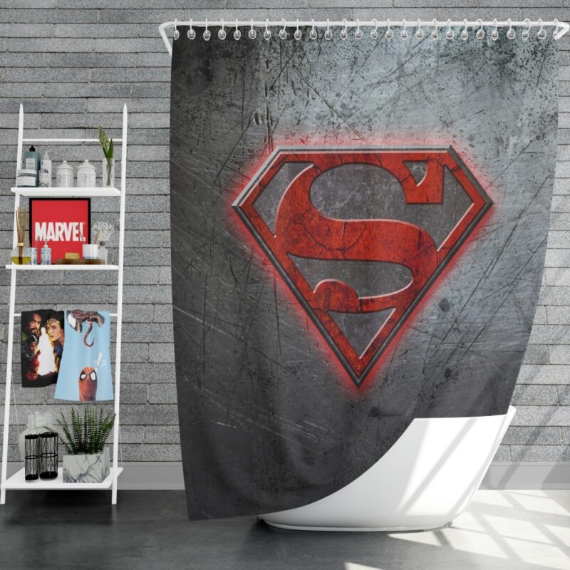 Superman Logo DC Comics Shower Curtain
