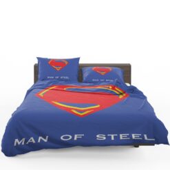 Superman Logo in Man Of Steel Movie Bedding Set