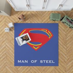 Superman Logo in Man Of Steel Movie Rug