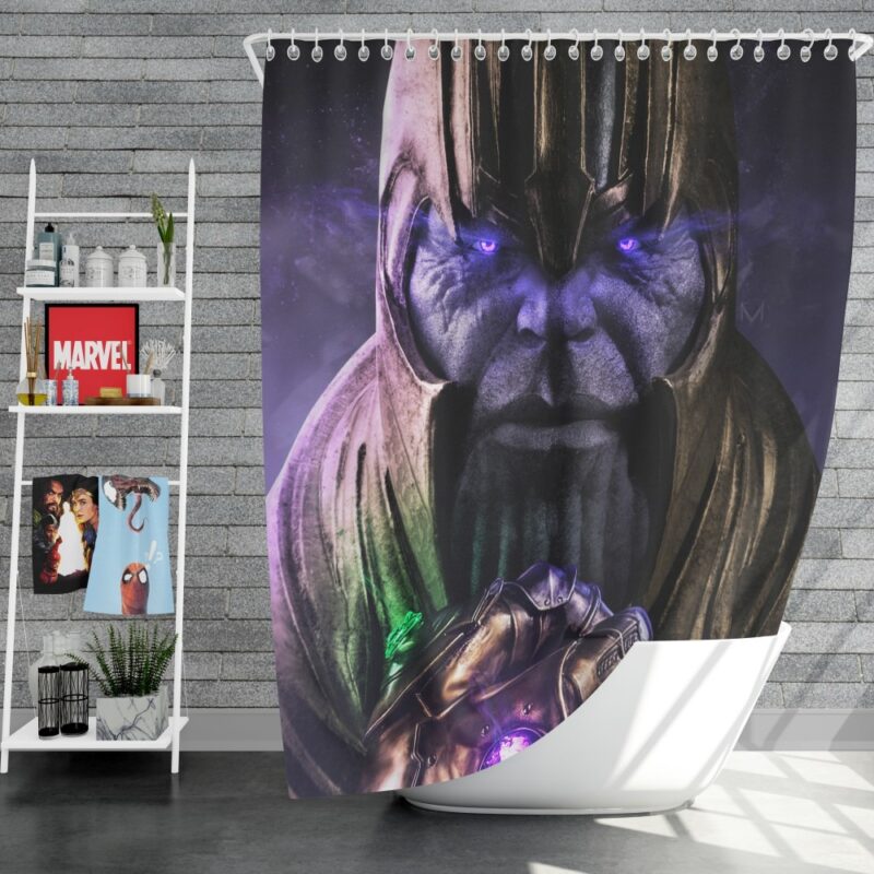 Thanos Avengers Infinity War Thanos Wins Shower Curtain