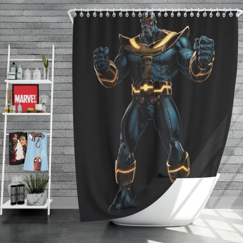 Thanos Fictional Super Villain Marvel Comics Shower Curtain