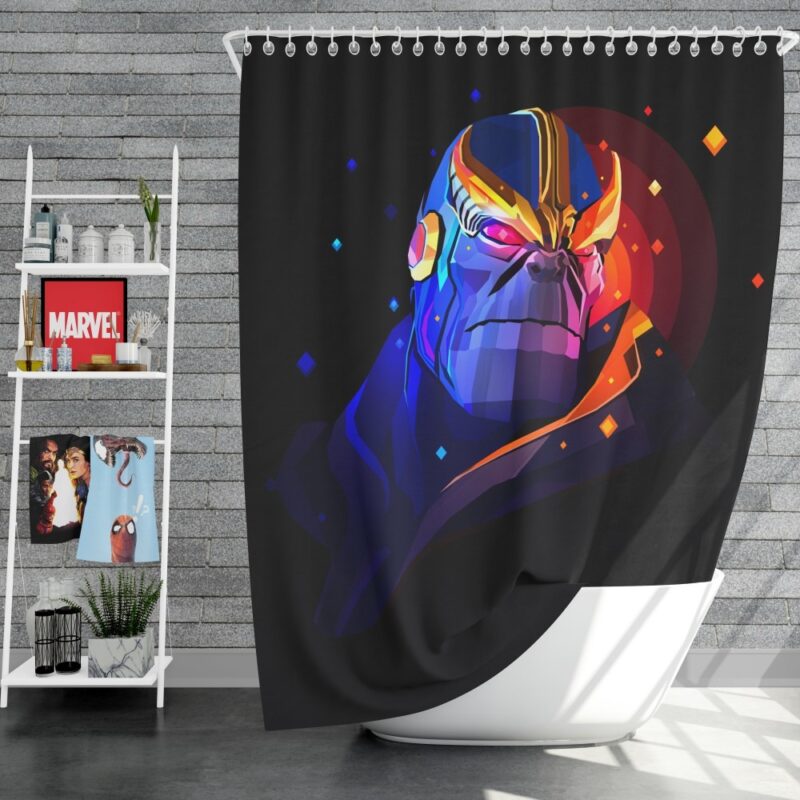 Thanos Returns Artwork Marvel Cinematic Universe Shower Curtain
