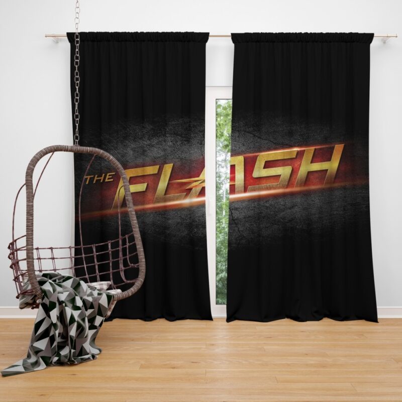 The Flash DC Comics Logo Bedroom Window Curtain