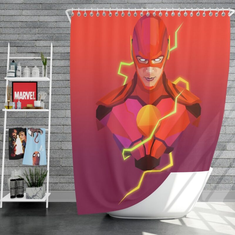 The Flash DC Universe Artwork Shower Curtain