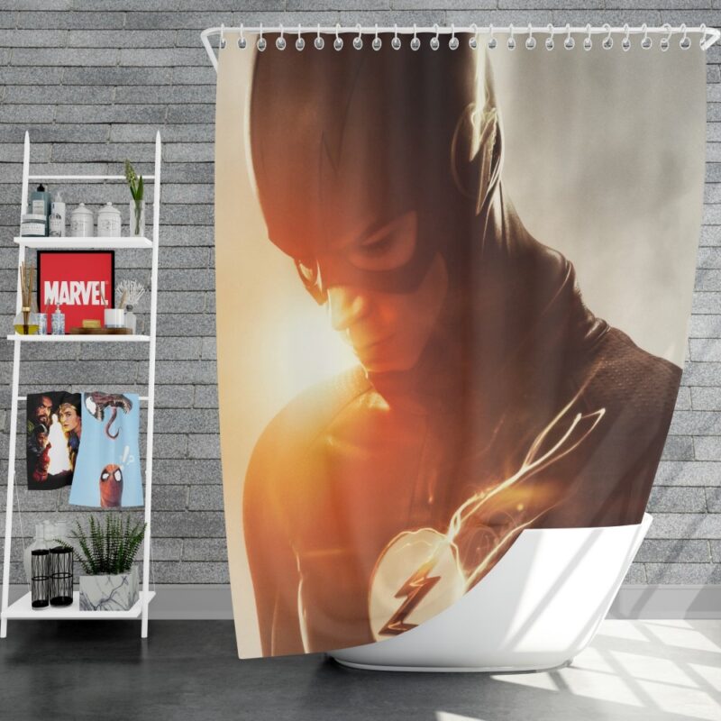 The Flash Grant Gustin DC Justice League Shower Curtain