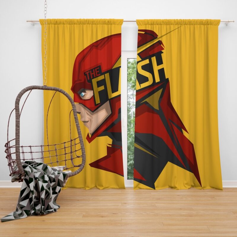 The Flash Rebirth Superhero DC Bedroom Window Curtain