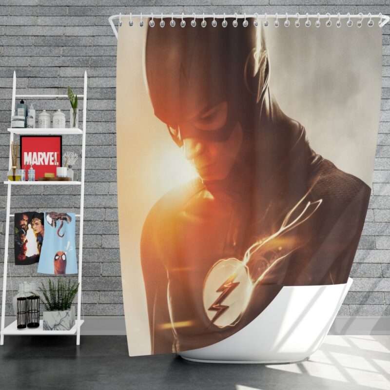 The Flash Superhero Grant Gustin Barry Allen Shower Curtain