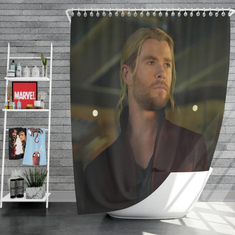 Thor Avengers Age of Ultron Chris Hemsworth Shower Curtain