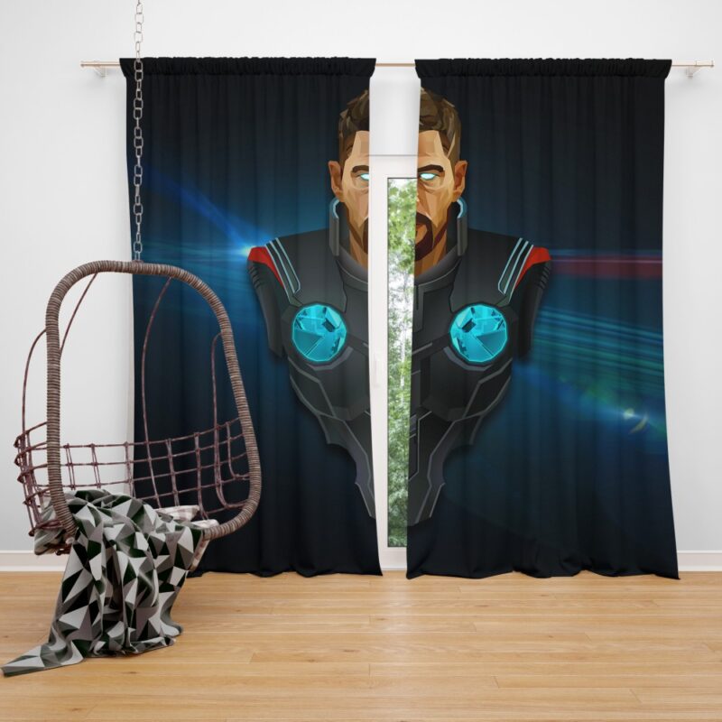 Thor Avengers Infinity War Marvel Comics Bedroom Window Curtain