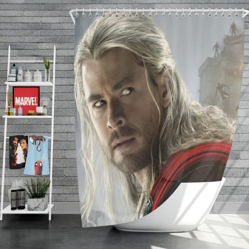 Thor Marvel Avengers Age of Ultron Chris Hemsworth Shower Curtain