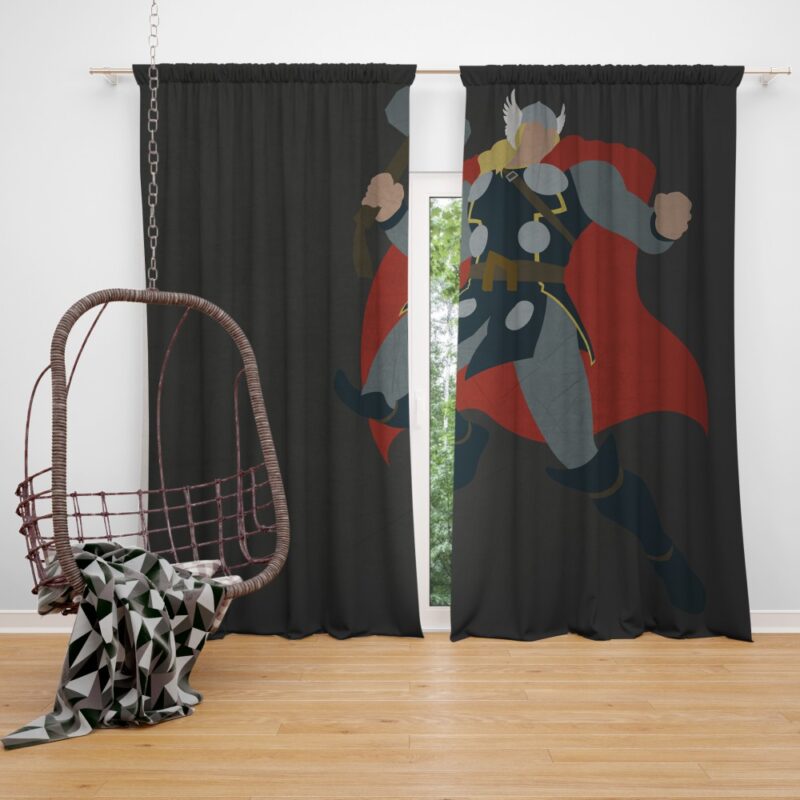 Thor Marvel Avengers Comics Bedroom Window Curtain