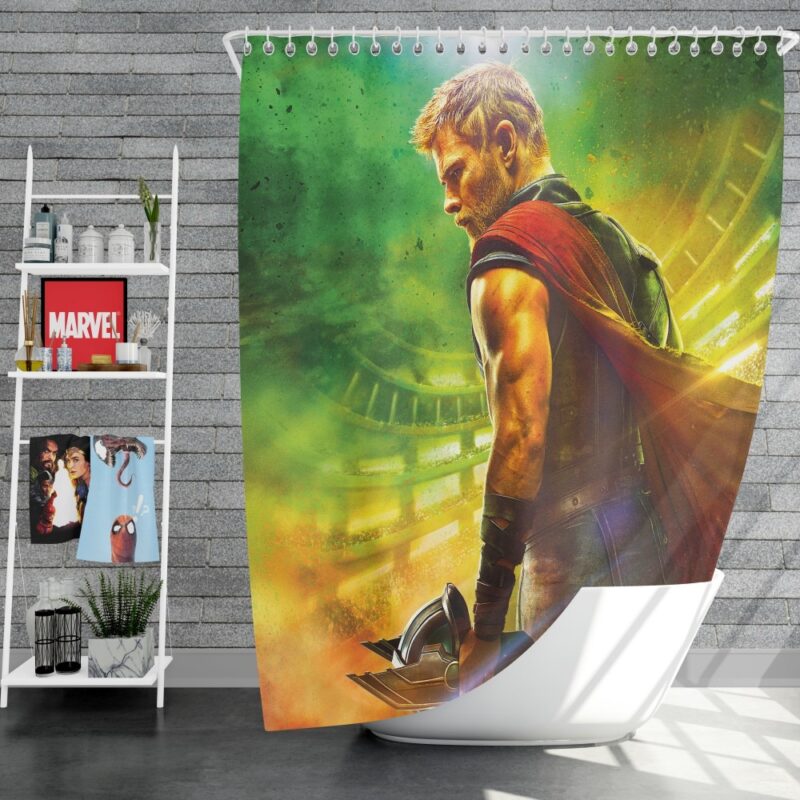 Thor Ragnarok God Squad Chris Hemsworth Shower Curtain