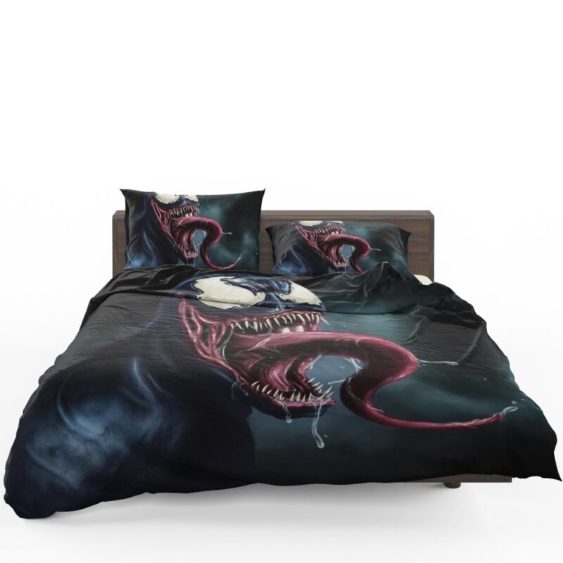 Venom Comics Creepy Dark Scary Face Dark Avengers Bedding Set