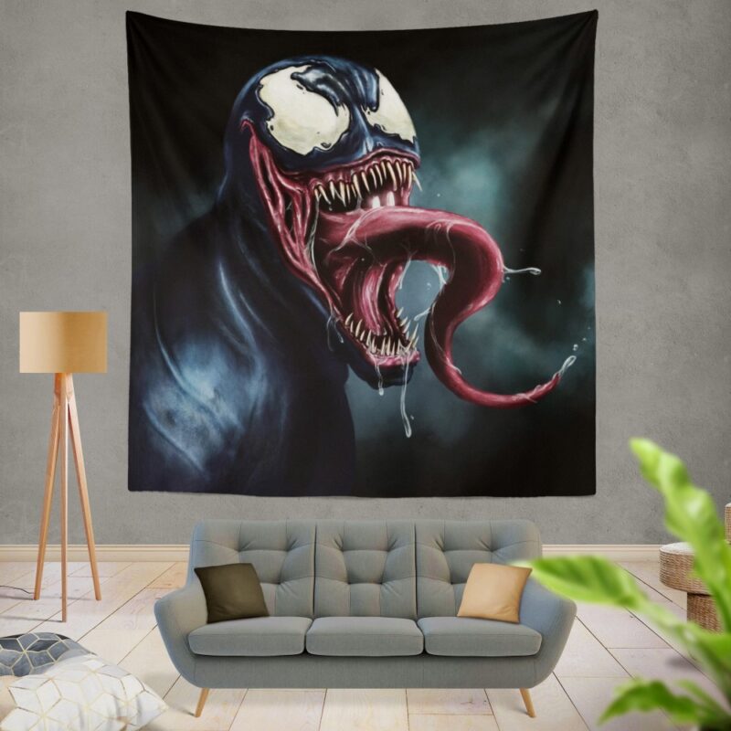 Venom Comics Creepy Dark Scary Face Dark Avengers Tapestry