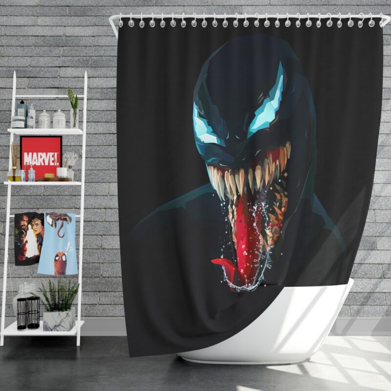 Venom Comics Symbiote Imperium Marvel Shower Curtain