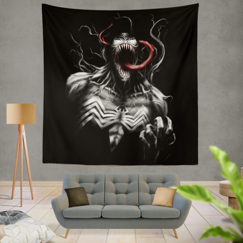 Venom Comics X-Men Blue Marvel Wall Hanging Tapestry