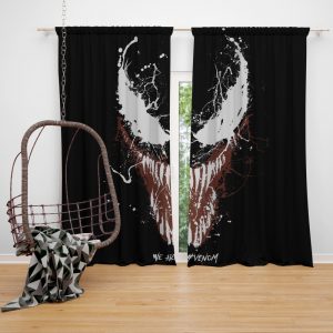 Venom Marvel Comics Super Hero Bedroom Window Curtain