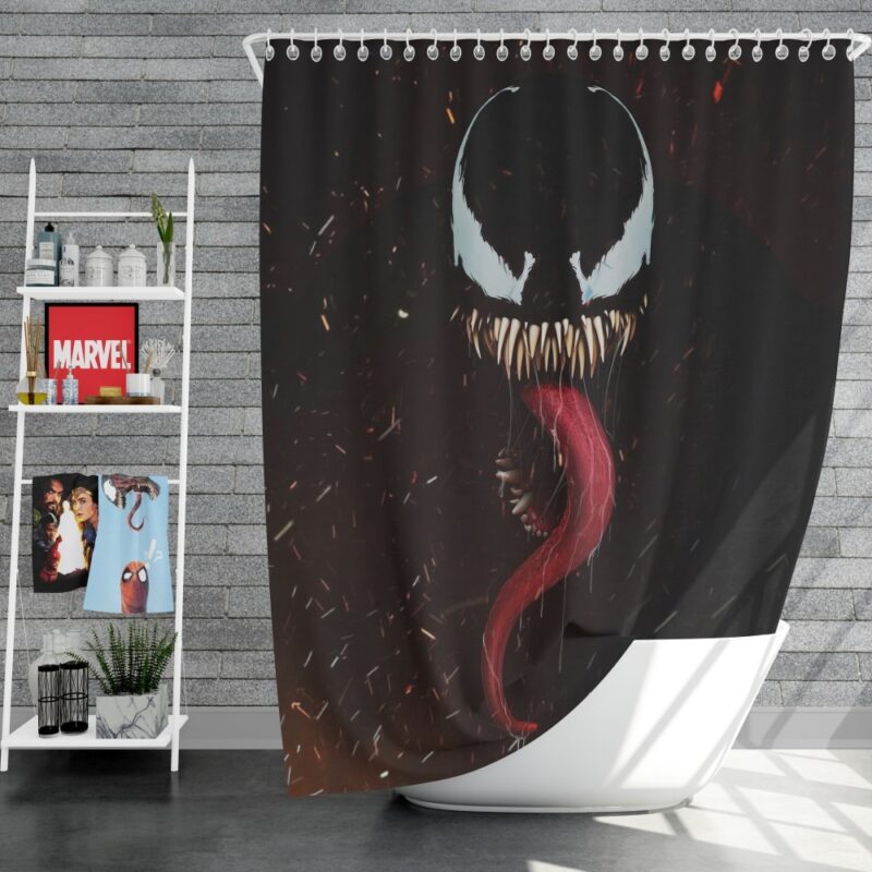 Venom Marvel Comics Symbiote Shower Curtain