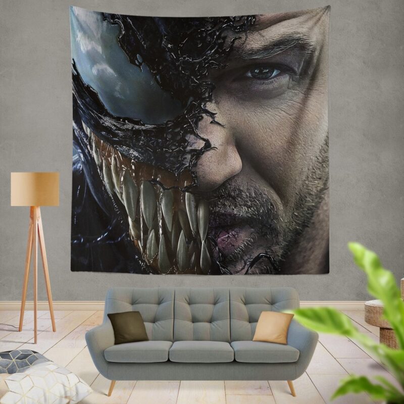 Venom Movie Tom Hardy Face Man Secret Avengers Wall Hanging Tapestry