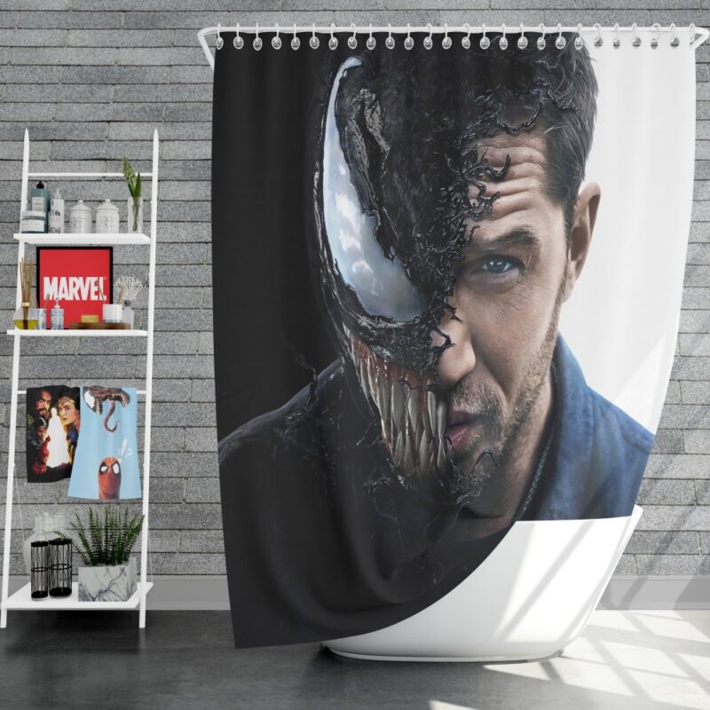Venom Movie Venom-Army Marvel MCU Shower Curtain