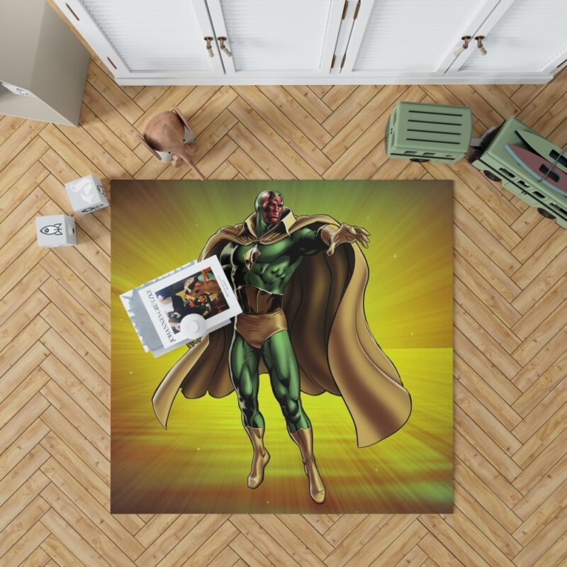Vision Marvel Comics Avengers AI Bedroom Living Room Floor Carpet Rug