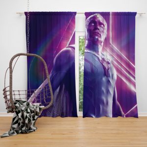 Vision in Marvel Avengers Infinity War Paul Bettany Bedroom Window Curtain