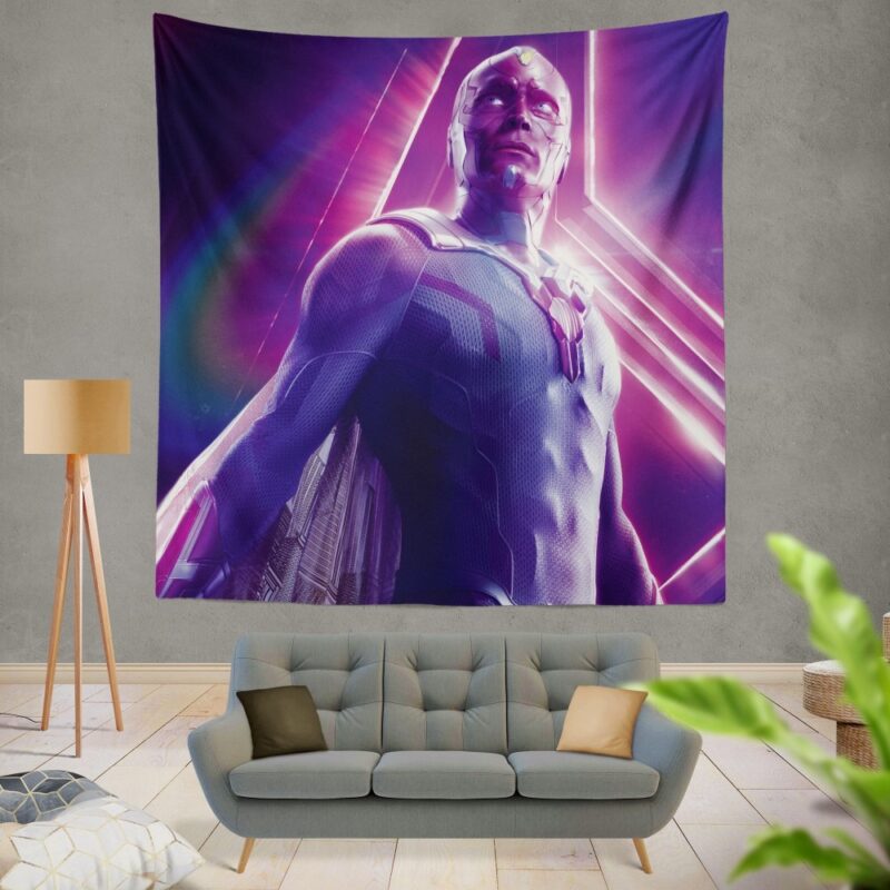 Vision in Marvel Avengers Infinity War Paul Bettany Tapestry