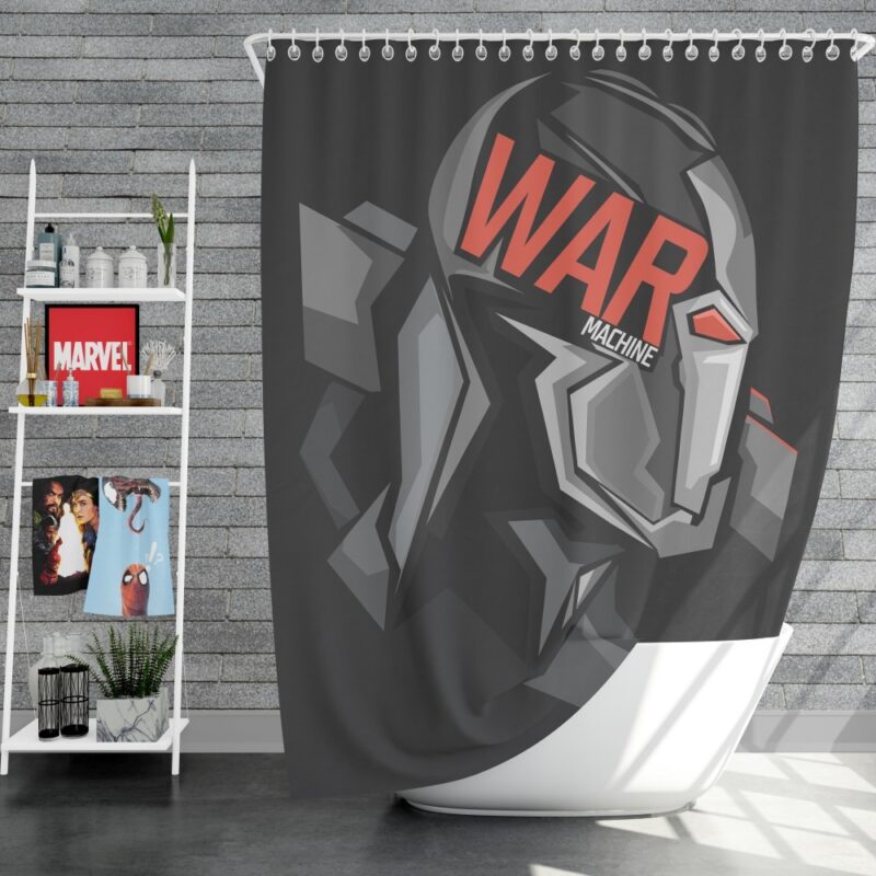 War Machine Marvel MCU Avengers Shower Curtain
