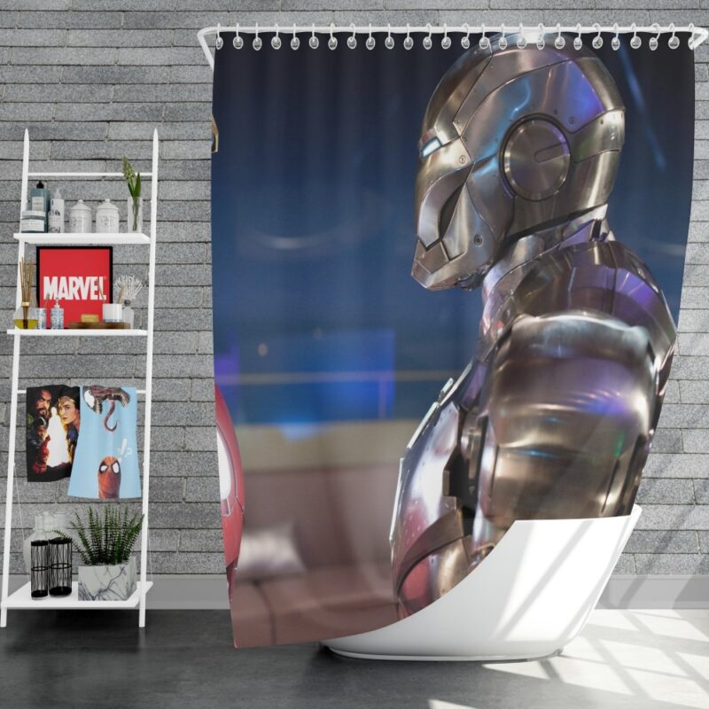 War Machine Rhodey Marvel MCU Iron Man 2 Movie Shower Curtain