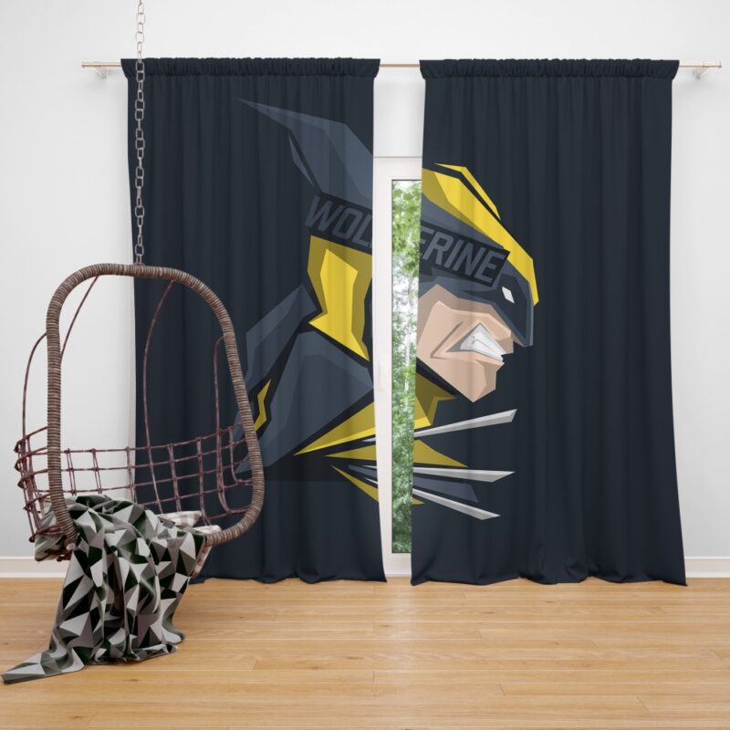 Wolverine Marvel Comics Hunt for Wolverine Bedroom Window Curtain