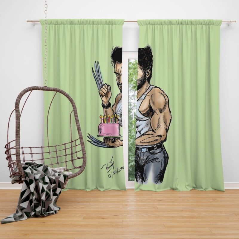 Wolverine Weapon X Marvel Comics Bedroom Window Curtain