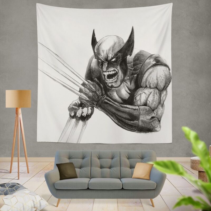 Wolverine and Hulk Fight Marvel Comics Wall Hanging Tapestry