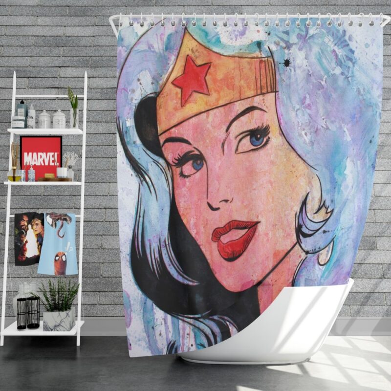 Wonder Woman Amazonian DC Comics Shower Curtain
