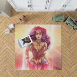 Wonder Woman Fan Art Digital Paint Bedroom Living Room Floor Carpet Rug