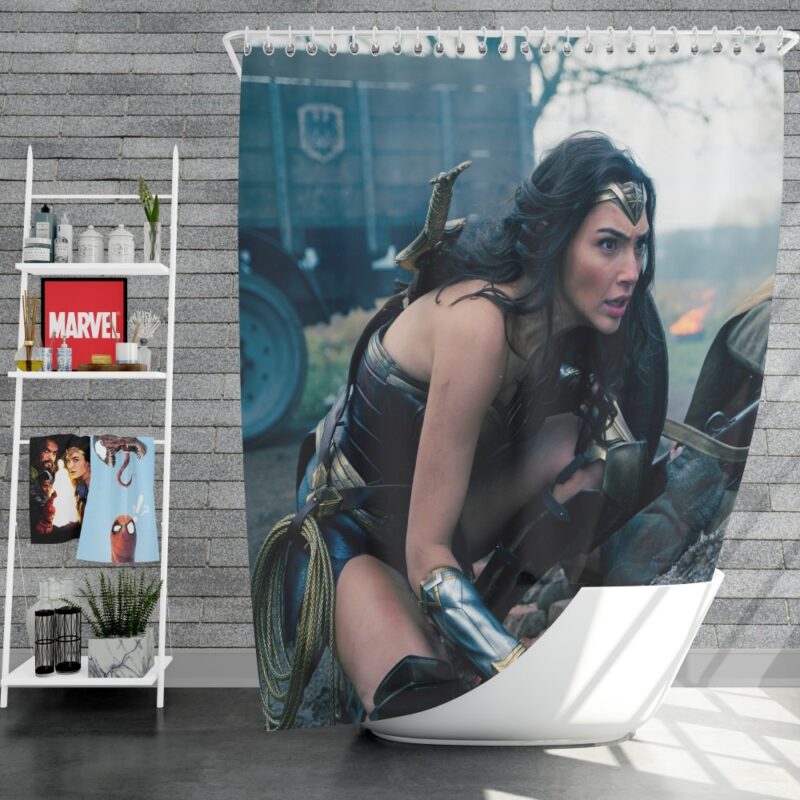 Wonder Woman Movie Diana Prince Gal Gadot Shower Curtain