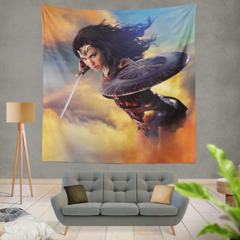 Wonder Woman Movie Diana of Themyscira Gal Gadot Wall Hanging Tapestry
