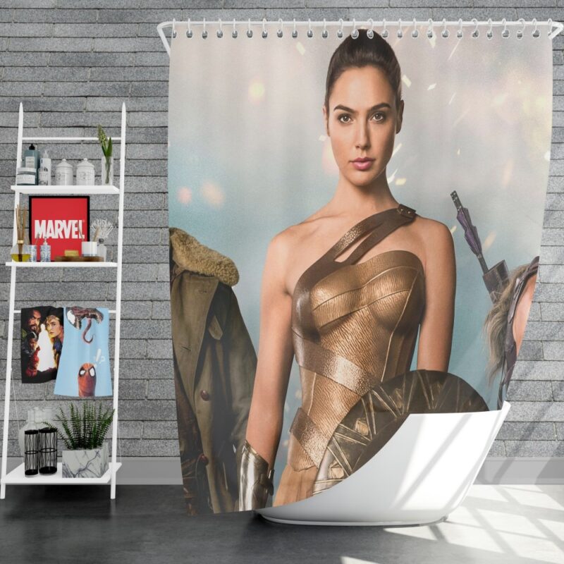 Wonder Woman Movie Gal Gadot Diana of Themyscira Shower Curtain