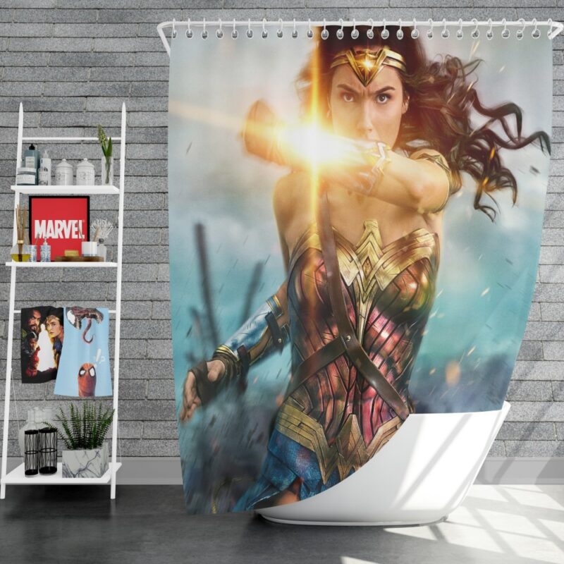 Wonder Woman Movie Gal Gadot Shower Curtain