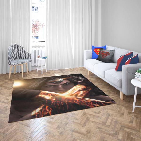 Wonder Woman in Batman v Superman Movie Bedroom Living Room Floor Carpet Rug