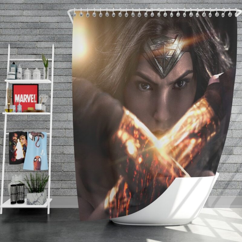 Wonder Woman in Batman v Superman Movie Shower Curtain