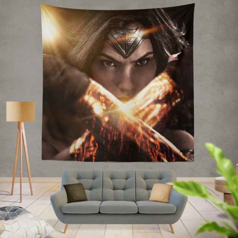 Wonder Woman in Batman v Superman Movie Wall Hanging Tapestry