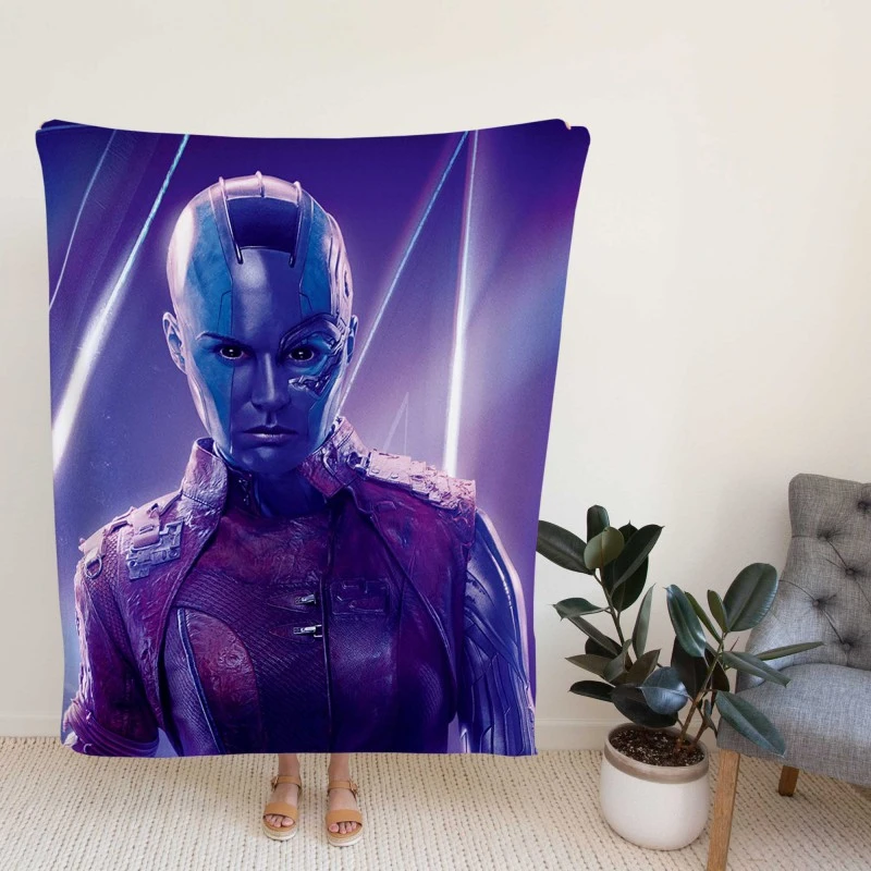 Avengers Infinity War Nebula Marvel Comics Karen Gillan Fleece Blankets