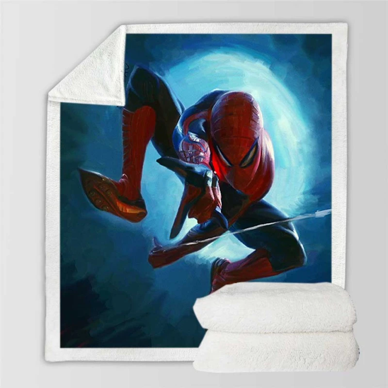 Daily Bugle Spider-Man Marvel Comics Sherpa Fleece Blankets