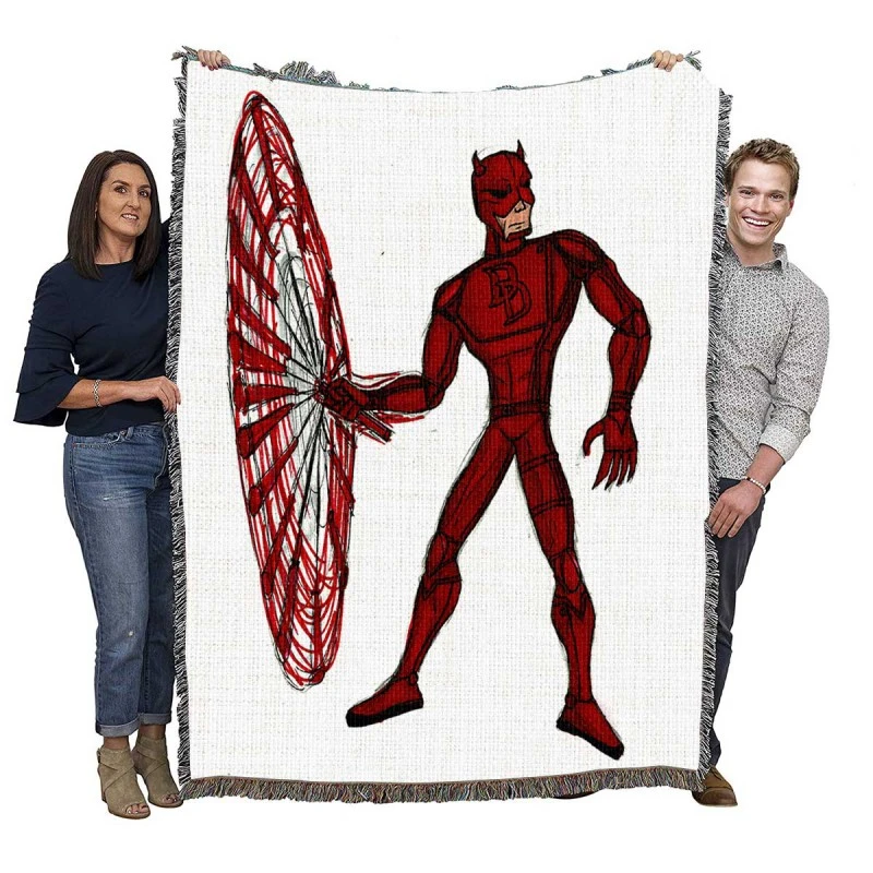 Daredevil Fan Art Woven Blankets