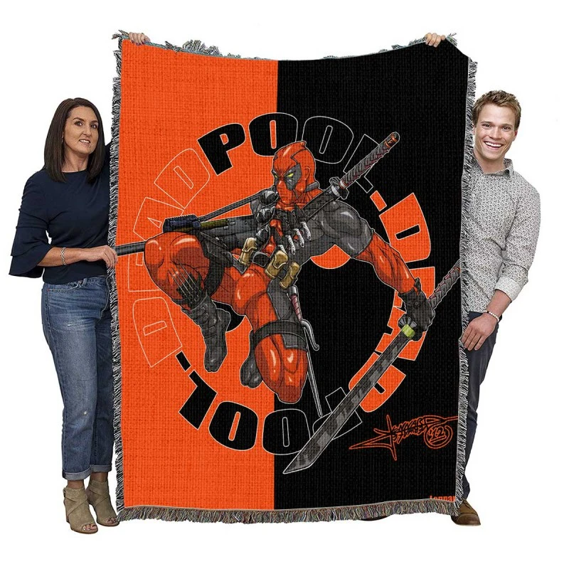 Deadpool Chimichangas Marvel Comics Woven Blankets