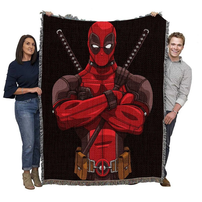 Deadpool Minimal Artwork  Woven Blankets