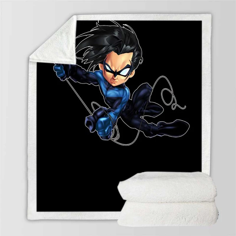 Nightwing Dick Grayson Tales of the Teen Titans Sherpa Fleece Blankets